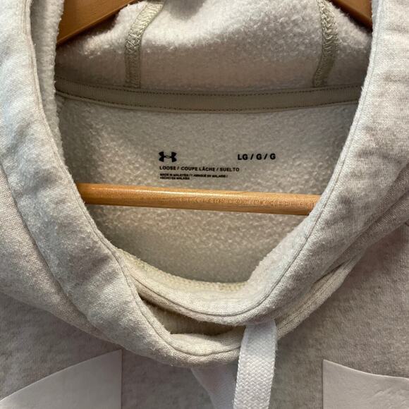 Under Armour Large Gray Hoodie | Loose Fit Pullover, Kangaroo Pocket, EUC - Picture 5 of 9